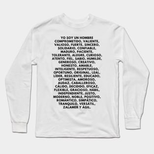 I am a man: 50 positive affirmations Long Sleeve T-Shirt